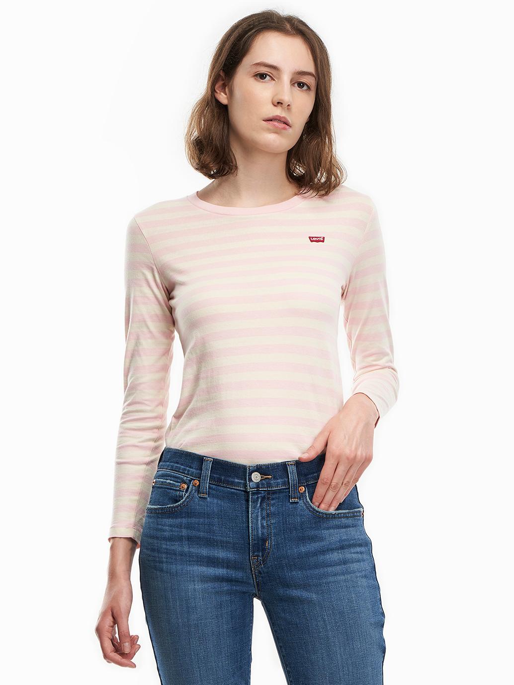 levis malaysia womens long sleeve perfect tee A15620000 10 Model Front